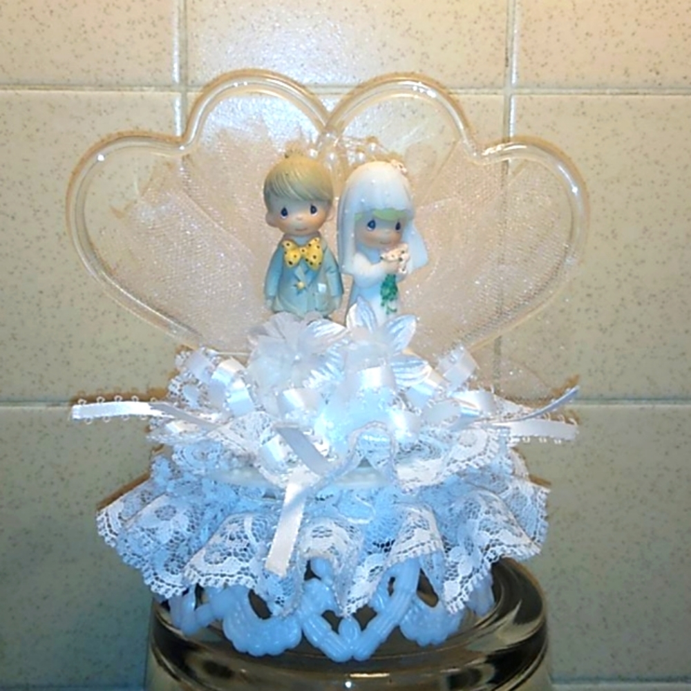 Precious Moments bride groom wedding cake topper boda pastel HTF